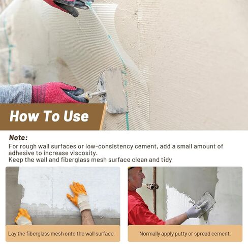 Meticuloso Fiberglass Mesh 3.25ft x 164ft, 150g/m² Alkali-Resistant Reinforcement – Versatile Mesh for EIFS, Stucco, Drywall & Roofing, for Pros & DIYers in Saudi Arabia