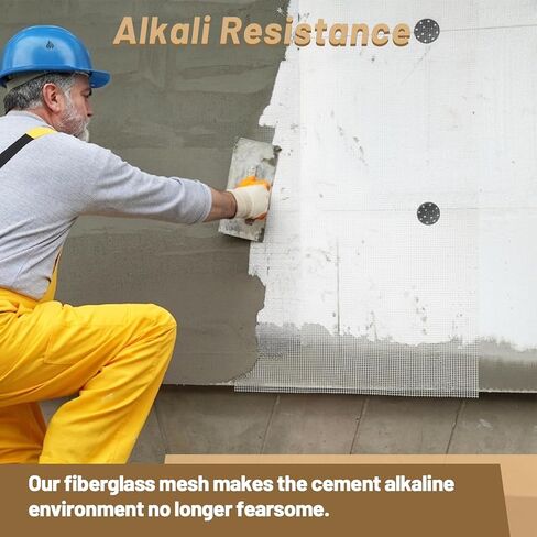 Meticuloso Fiberglass Mesh 3.25ft x 164ft, 150g/m² Alkali-Resistant Reinforcement – Versatile Mesh for EIFS, Stucco, Drywall & Roofing, for Pros & DIYers in Saudi Arabia