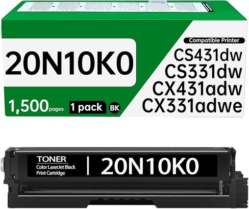 cs331 cx331 Toner Cartridges Compatible with Lexmark CS331dw CS431dw CX331adwe CX431adw Printers Toner Cartridge with Chip 20N10K0 20N10C0 20N10M0 20N10Y0 (4 Pack, 1,500 Pages per Color) in Saudi Arabia