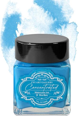 Liquid Watercolour Bottle 30 ml Pigmented Drawing Ink-for Artists and Students -1 oz. Glass Bottle (29 Blue Mare) in Saudi Arabia