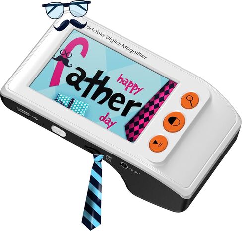 Eyoyo Digital Magnifier Portable Electronic Video Magnifier Reading Aids 3.5 Inch LCD Screen for Low Vision 2x-25x Zoom Foldable Handle in Saudi Arabia