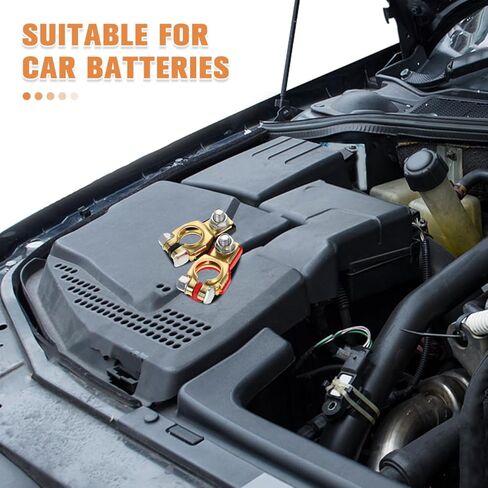Zerodeko Battery Terminal Connectors Positive and Negative Battery Cable Clamps Protective Covers for Auto Truck and Use Minimalist Design Fit in Saudi Arabia