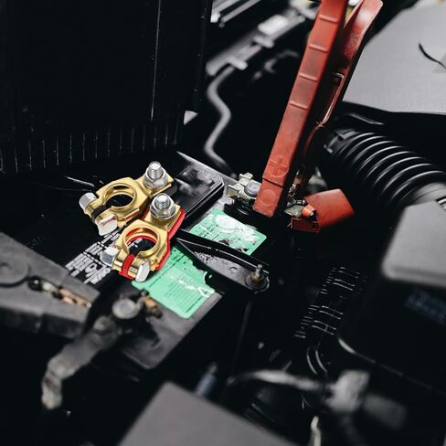 Zerodeko Battery Terminal Connectors Positive and Negative Battery Cable Clamps Protective Covers for Auto Truck and Use Minimalist Design Fit in Saudi Arabia