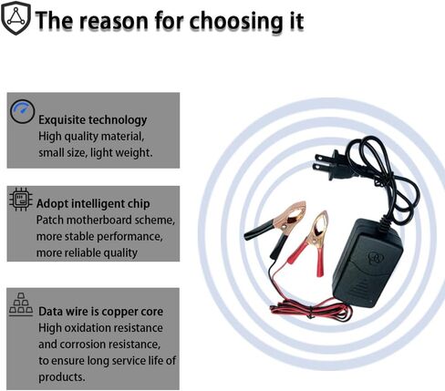 Battery Charger, 12V Charger, Smart Battery Charger, Car Battery Trickle Charger, Battery Trickle Charger Maintainer, Automatic Intelligent Battery Charger Suitable for Most Cars, Suvs in Saudi Arabia