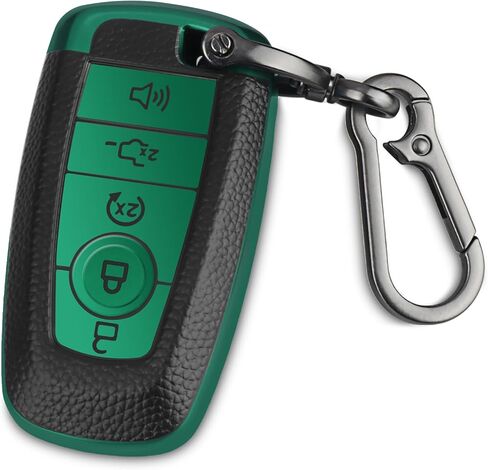 لغطاء Ford Key Fob الناعم من مادة TPU مع غطاء حماية كامل لسلسلة المفاتيح متوافق مع Ford Explorer Mustang Fusion Escape F150 F250 F350 F450 F550 Edge 5 Butto (فضي) in Kuwait