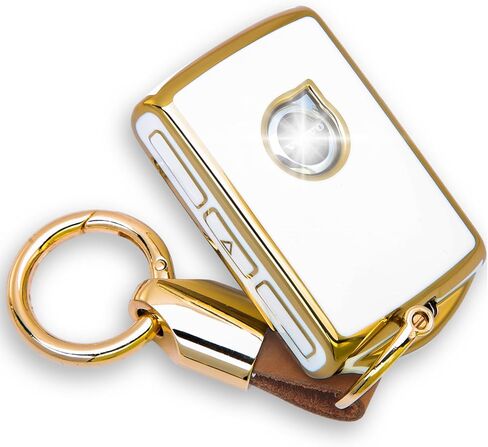 Key Shell Keychain for Volvo Key Fob Cover 4-Button Case Fits Polestar 1 T5 T6 V60 V90 XC40 XC60 XC90 S60 S90 (White) in Saudi Arabia