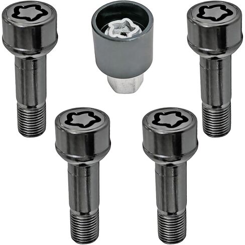 Lockable Wheel Rim Locks Bolt M14 X 1.5 Compatible with Mercedes-Benz AMG C300 E300 E350 S450 GLC300 CLS450 C43 C63 S GLC43 S63 S65, Replace A0019901707 0019901707 in Saudi Arabia