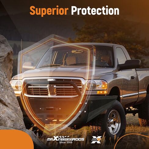 مجموعة المصد الأمامي من maxpeedingrods لسيارة دودج رام 1500 2500 1994-2002 مع لوحة ونش ومقطورة سحب حلقة ثقب مسحوق in Kuwait