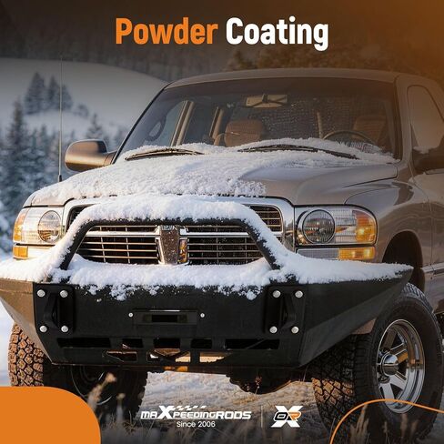مجموعة المصد الأمامي من maxpeedingrods لسيارة دودج رام 1500 2500 1994-2002 مع لوحة ونش ومقطورة سحب حلقة ثقب مسحوق in Kuwait