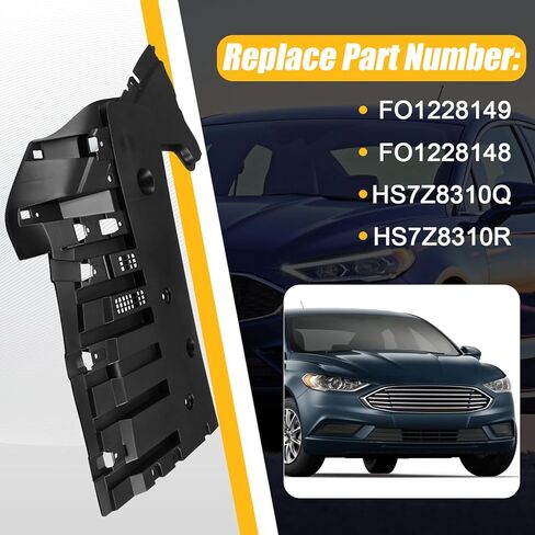 COOL STAR قطعتان من درع دفقة المحرك الأمامي والراكب الجانبي متوافق مع Ford Fusion 2017-2020 Police Responder Hybrid 2019-2020 استبدل HS7Z8310Q HS7Z8310R FO1228149 FO1228148 in Kuwait