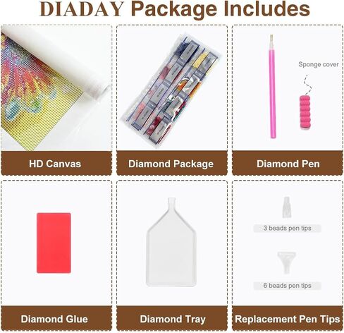 DIADAY Yin Yang Diamond Art Kits for Adults, Buddha & Mandala Diamond Painting Kits for Adults, 5D Full Drill Round Diamond Art, DIY Gem Craft Home Wall Decor Gift 12 x 12 Inches in Saudi Arabia