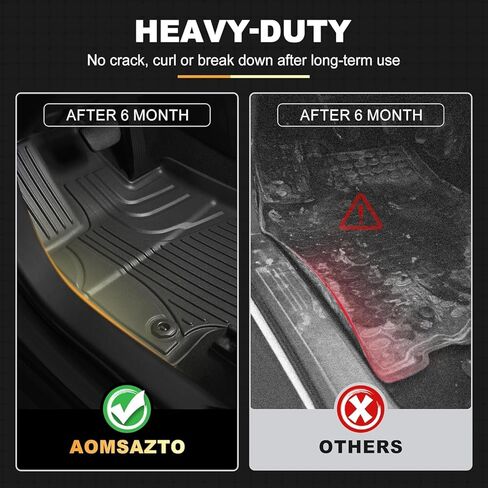 AOMSAZTO Floor Mats Compatible with 2013-2018 Toyota Rav4 (Not for Hybrid) All Weather TPE Cargo Mat Custom Fit LE/SE/XLE/Limited/Platinum/Adventure for Toyota Rav4-1st & 2nd Row Car Mats, Black in Kuwait