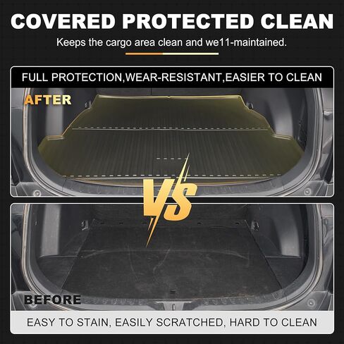 AOMSAZTO Floor Mats Compatible with 2013-2018 Toyota Rav4 (Not for Hybrid) All Weather TPE Cargo Mat Custom Fit LE/SE/XLE/Limited/Platinum/Adventure for Toyota Rav4-1st & 2nd Row Car Mats, Black in Kuwait