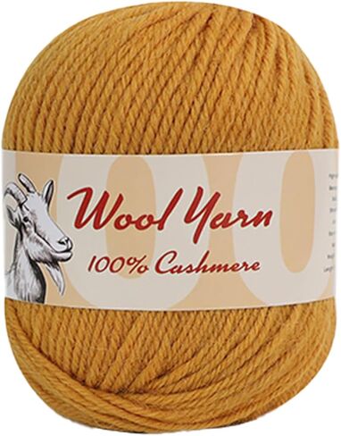 100% Cashmere Wool Yarn (Pack of 10) by Yonkey Monkey 500gr Imported Knitting Crochet (Turmeric 09) in Saudi Arabia