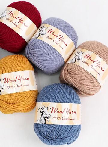100% Cashmere Wool Yarn (Pack of 10) by Yonkey Monkey 500gr Imported Knitting Crochet (Turmeric 09) in Saudi Arabia