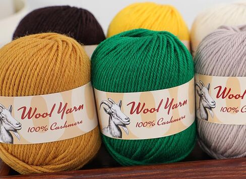 100% Cashmere Wool Yarn (Pack of 10) by Yonkey Monkey 500gr Imported Knitting Crochet (Turmeric 09) in Saudi Arabia