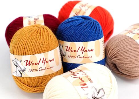 100% Cashmere Wool Yarn (Pack of 10) by Yonkey Monkey 500gr Imported Knitting Crochet (Turmeric 09) in Saudi Arabia