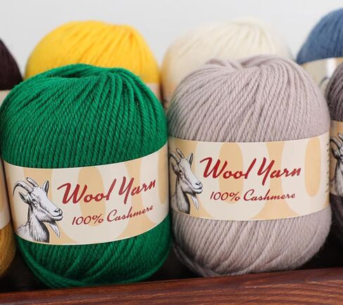 100% Cashmere Wool Yarn (Pack of 10) by Yonkey Monkey 500gr Imported Knitting Crochet (Turmeric 09) in Saudi Arabia