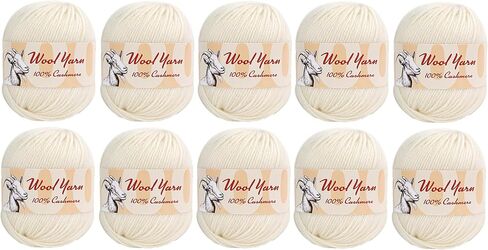 100% Cashmere Wool Yarn (Pack of 10) by Yonkey Monkey 500gr Imported Knitting Crochet (Turmeric 09) in Saudi Arabia