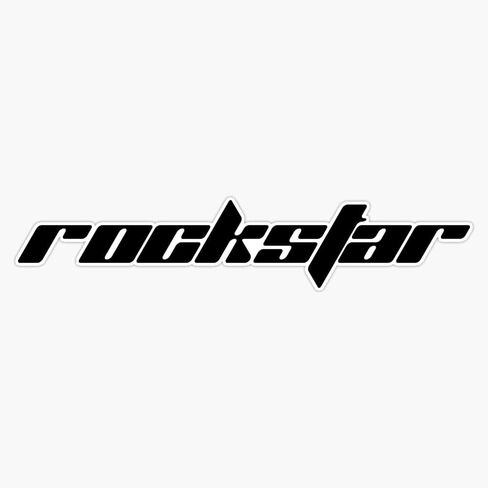 Rockstar - ملصق أسود للنافذة من الفينيل مقاس 5 بوصات in Kuwait
