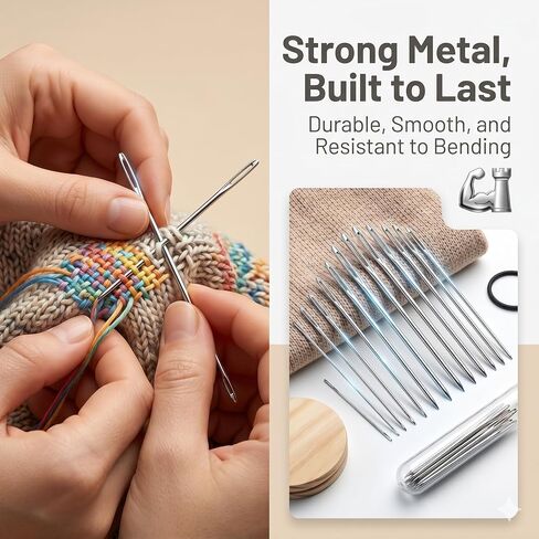 Milincott Knit Patch Kit PatchMaker 2.0،21 خطافًا مرئيًا Knitpatch Mending Kit Darning Loom، DIY أداة إصلاح التصحيح للجينز والجوارب والسترات الصوفية للمبتدئين أداة إصلاح الخياطة (21 خطافًا) in Kuwait