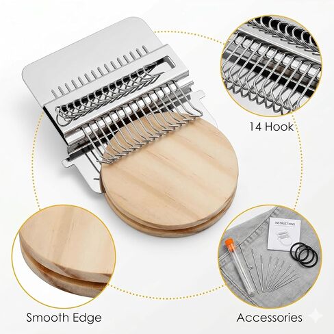 Milincott Knit Patch Kit PatchMaker 2.0،21 خطافًا مرئيًا Knitpatch Mending Kit Darning Loom، DIY أداة إصلاح التصحيح للجينز والجوارب والسترات الصوفية للمبتدئين أداة إصلاح الخياطة (21 خطافًا) in Kuwait