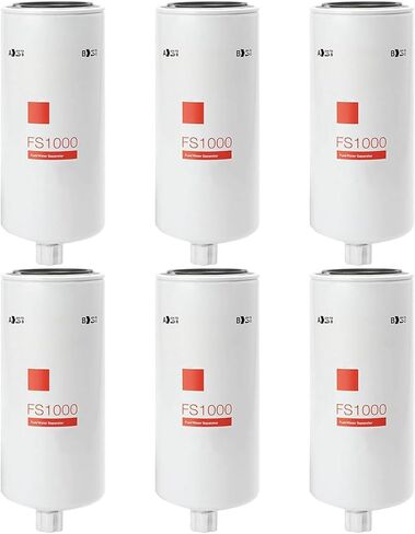 FS1000 Water Separator Fuel Filter Compatible with Cummins Engines Fit For Freightliner Kenworth Peterbilt Replaces 25011689,3329289, 33439,33783,P551000,4377880,2568753,15587139 256-8753,Set Of 6 in Saudi Arabia