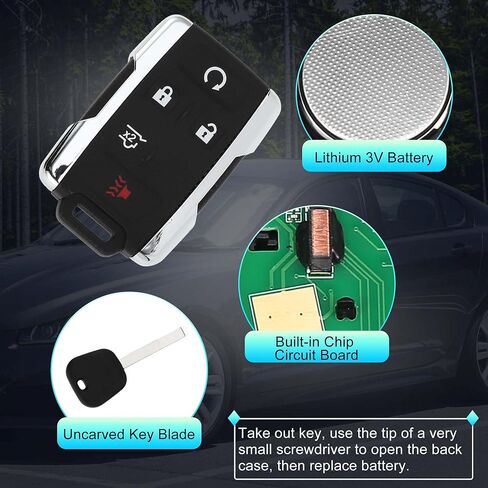 X AUTOHAUX 315MHz M3N-32337100 دخول بدون مفتاح عن بعد الإشعال المستجيب مفتاح فوب لشفروليه سيلفرادو لجي إم سي سييرا 2014-2019 46 رقاقة 5 أزرار in Kuwait