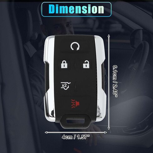 X AUTOHAUX 315MHz M3N-32337100 دخول بدون مفتاح عن بعد الإشعال المستجيب مفتاح فوب لشفروليه سيلفرادو لجي إم سي سييرا 2014-2019 46 رقاقة 5 أزرار in Kuwait