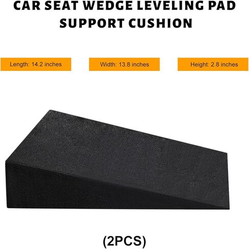 2PCS Auto Seat Wedge Leveling Cushion, Ergonomic Breathable Rear Seat Heightening Pad Wedge Booster, Angled Design Backseat Leveling Mat Pain Relief Cushion for Car Truck SUV in Saudi Arabia