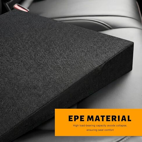 2PCS Auto Seat Wedge Leveling Cushion, Ergonomic Breathable Rear Seat Heightening Pad Wedge Booster, Angled Design Backseat Leveling Mat Pain Relief Cushion for Car Truck SUV in Saudi Arabia
