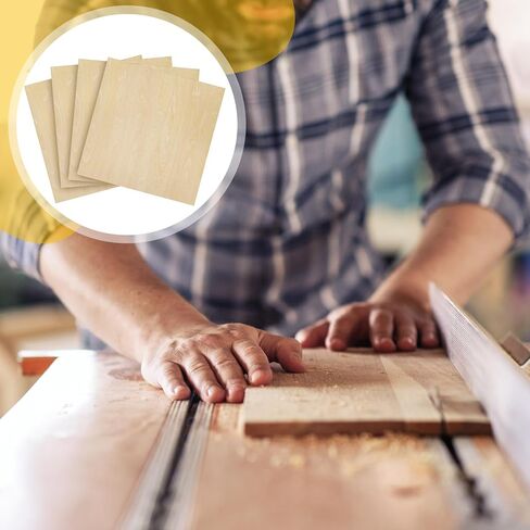Juexica 36 Pcs 12" X 12"x 1/8" Basswood Craft Sheets 3mm Plywood Board Wood Thin Sheets for Arts Crafts Woodworking Scroll Sawing Projects Painting Drawing Laser Cutting Projects in Kuwait
