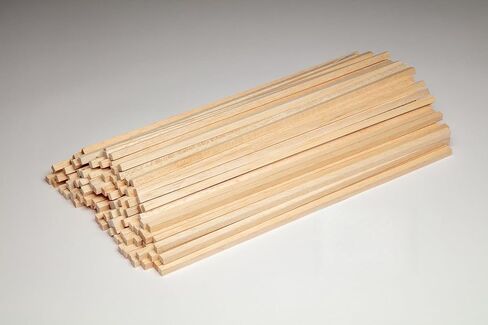 36 inch Balsa Wood Sticks Dowels, Model Grade Hobby Craft Balsa Wood Thin Plank, Perfect for Modeling, Crafts, Hobbies, Glider Airplanes by Binos (1/8" x 1/8" x 36") in Saudi Arabia