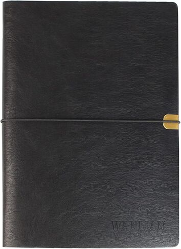 KAFENDA Refillable Leather Notebook Comes with 80 Sheets/160 Pages, A5 Binder 6 Ring, PU Vegan Leather Cover，5.6" x 8.2" in Saudi Arabia