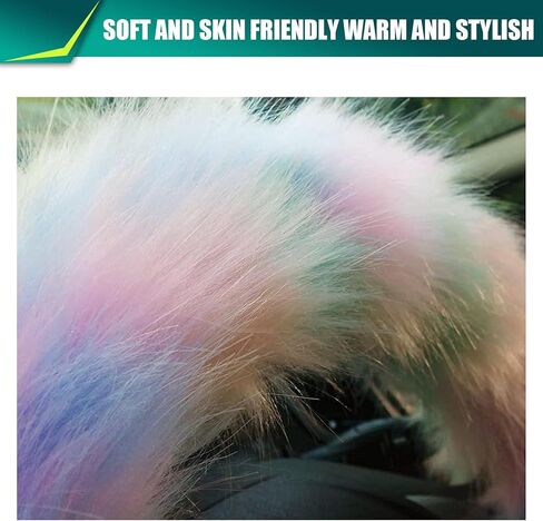 Car Fluffy Steering Wheel Cover, Soft Furry Plush Steering Protector, Cute Colorful Car Decorative Accessory, Universal for Women/Girls Auto Interior Accessories (Pink) in Saudi Arabia