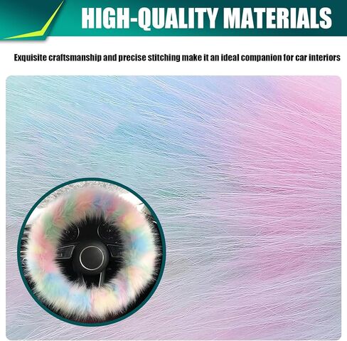 Car Fluffy Steering Wheel Cover, Soft Furry Plush Steering Protector, Cute Colorful Car Decorative Accessory, Universal for Women/Girls Auto Interior Accessories (Pink) in Saudi Arabia
