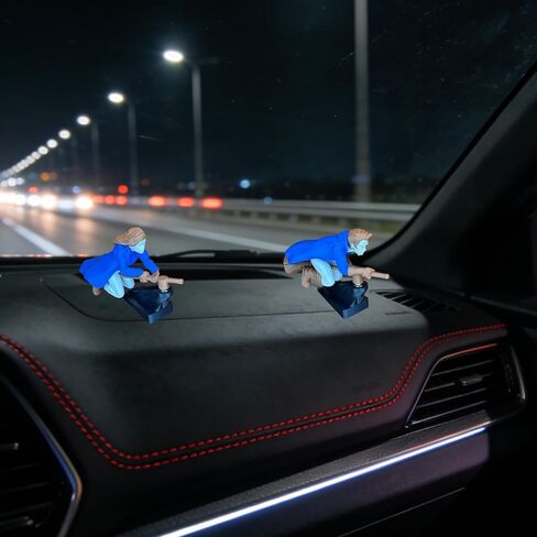 Witch and Wizard Broomstick Dashboard Drift Ornaments,Harry Potter Dashboard Decorations Multicolor Fun Fantasy Turn Mini Dynamic Automotive Interior Accessories Gift for Car Enthusiasts (B) in Kuwait