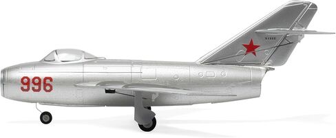 MinimumRC MiG-15 Micro EDF RC Plane 4CH 2.4GHz Gyro Stabilized 30mm Ducted Fan Jet, Aerodynamic Fixed Wing Aircraft Kit with Detachable Landing Gear, Brushless Power Motor (Left Throttle/2 Batteries) in Saudi Arabia