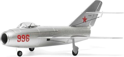 MinimumRC MiG-15 Micro EDF RC Plane 4CH 2.4GHz Gyro Stabilized 30mm Ducted Fan Jet, Aerodynamic Fixed Wing Aircraft Kit with Detachable Landing Gear, Brushless Power Motor (Left Throttle/2 Batteries) in Saudi Arabia