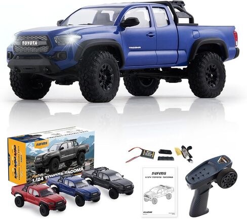 BEEZRC FMS 1/24 RC Crawler FCX24M Tacoma Toyota Official Licensed ABS Hard Body 4WD Off-Road RC Rock Truck,2-Speed Transmission, Hobby Grade Remote Control Car for Adults RTR Grey in Saudi Arabia