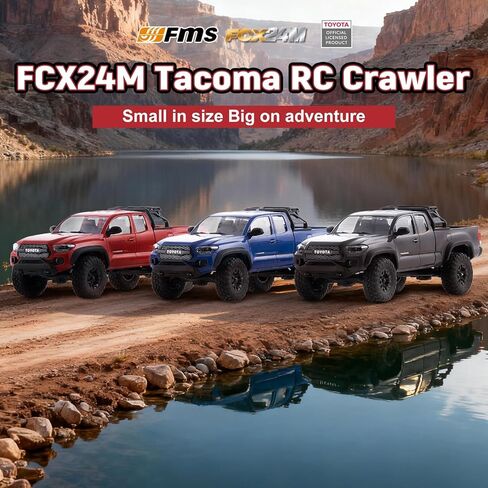 BEEZRC FMS 1/24 RC Crawler FCX24M Tacoma Toyota Official Licensed ABS Hard Body 4WD Off-Road RC Rock Truck,2-Speed Transmission, Hobby Grade Remote Control Car for Adults RTR Grey in Saudi Arabia