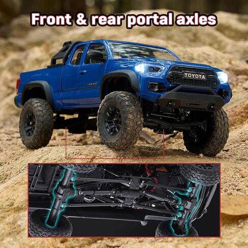 BEEZRC FMS 1/24 RC Crawler FCX24M Tacoma Toyota Official Licensed ABS Hard Body 4WD Off-Road RC Rock Truck,2-Speed Transmission, Hobby Grade Remote Control Car for Adults RTR Grey in Saudi Arabia