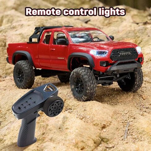 BEEZRC FMS 1/24 RC Crawler FCX24M Tacoma Toyota Official Licensed ABS Hard Body 4WD Off-Road RC Rock Truck,2-Speed Transmission, Hobby Grade Remote Control Car for Adults RTR Grey in Saudi Arabia