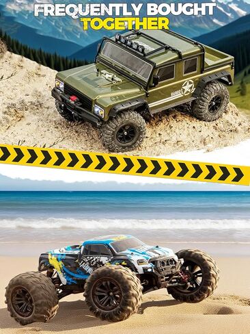 1:8 RC Cars for Adults – 4x4 Remote Control Car, Rugged Brushed Motor Electric Off-Road RC Rock Crawler with 2-Speed Transmission, Army Green All-Terrain RC Trucks, Ready-to-Run RTR Set in Saudi Arabia