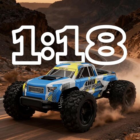 Mjx Hyper go 18208 High Speed 4WD with 2.4 GHz Remote Control, 4X4 Waterproof Off-Road Truck with Two Rechargeable Batteries and Two car Bodies,1/18 Scale All Terrain RC Cars 35km/h in Saudi Arabia