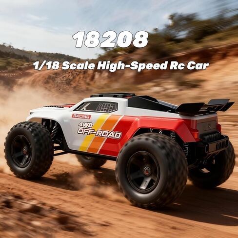 Mjx Hyper go 18208 High Speed 4WD with 2.4 GHz Remote Control, 4X4 Waterproof Off-Road Truck with Two Rechargeable Batteries and Two car Bodies,1/18 Scale All Terrain RC Cars 35km/h in Saudi Arabia