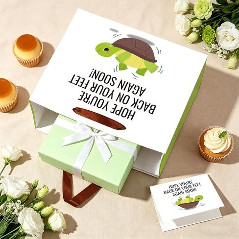 bigniuzi Medium Funny Get Well Soon Gift Bag with Tissue Paper Feel Better Gift Wrap Knee Surgery Recovery Gifts for Friends Men Women Him Her Boy in Saudi Arabia