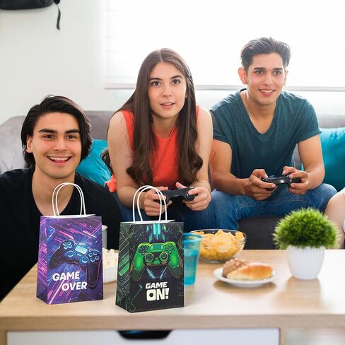 16 قطعة من حقائب حفلات ألعاب الفيديو من ليسنالا مع مقبض نمطين لألعاب الفيديو وحلوى الحلوى للأطفال ومستلزمات تزيين حفلات أعياد الميلاد in Kuwait