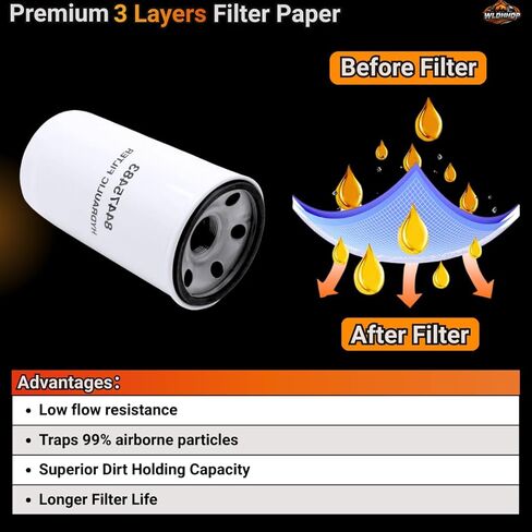 84475483 Hydraulic Oil Filter Compatible with New Holland Tractor TC18 TC21D TC23DA TC24D TC25 TC26DA TC29 TC30 TC31DA For Case IH Tractor # 87300043 P551779 57098 HF35274 HH33082630 in Saudi Arabia