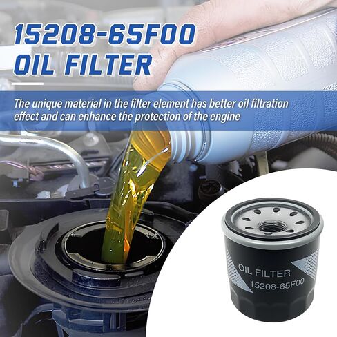 6 PCS Oil Filter Compatible with Nissan Altima/Maxima/350Z/Sentra (1994-2015 Models)/ Infiniti Rogue Frontier Pathfinder Quest, Replaces 15208-65F0E 1520865F00 152089F60A 2630003001 A52089F60ARV in Saudi Arabia